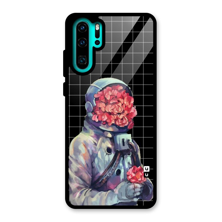 Robot Rose Glass Back Case for Huawei P30 Pro