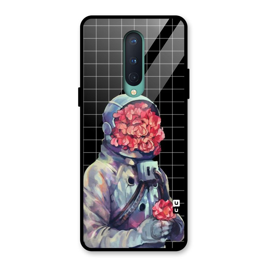 Robot Rose Glass Back Case for OnePlus 8