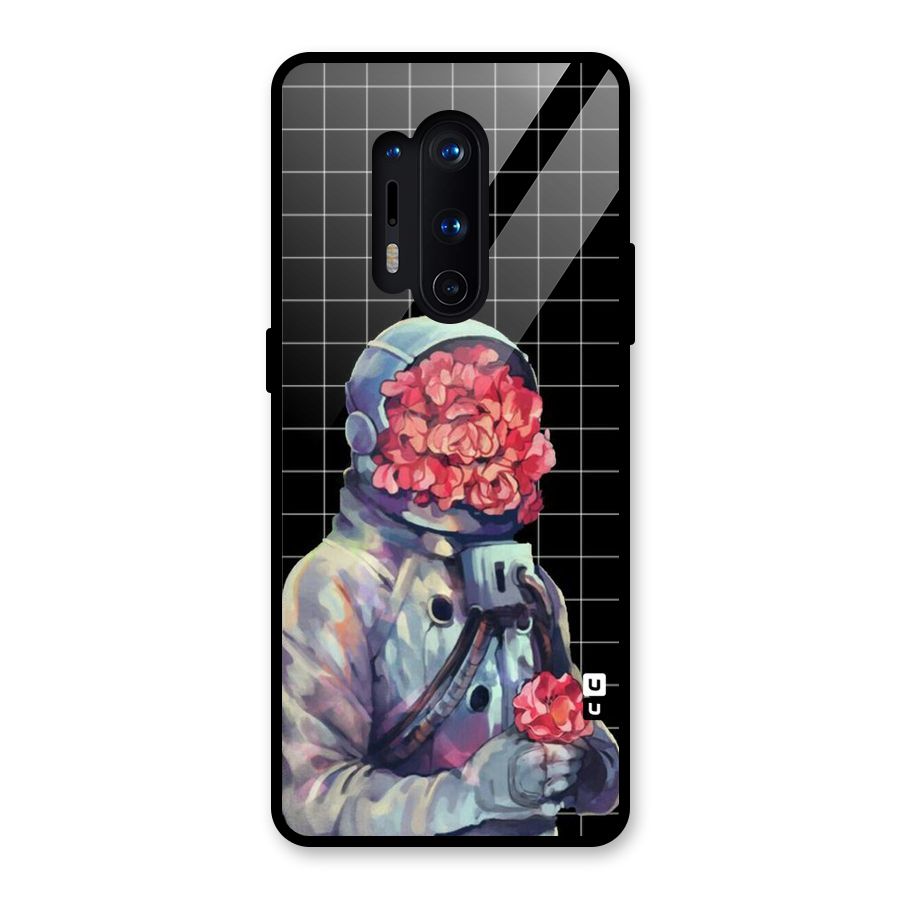 Robot Rose Glass Back Case for OnePlus 8 Pro