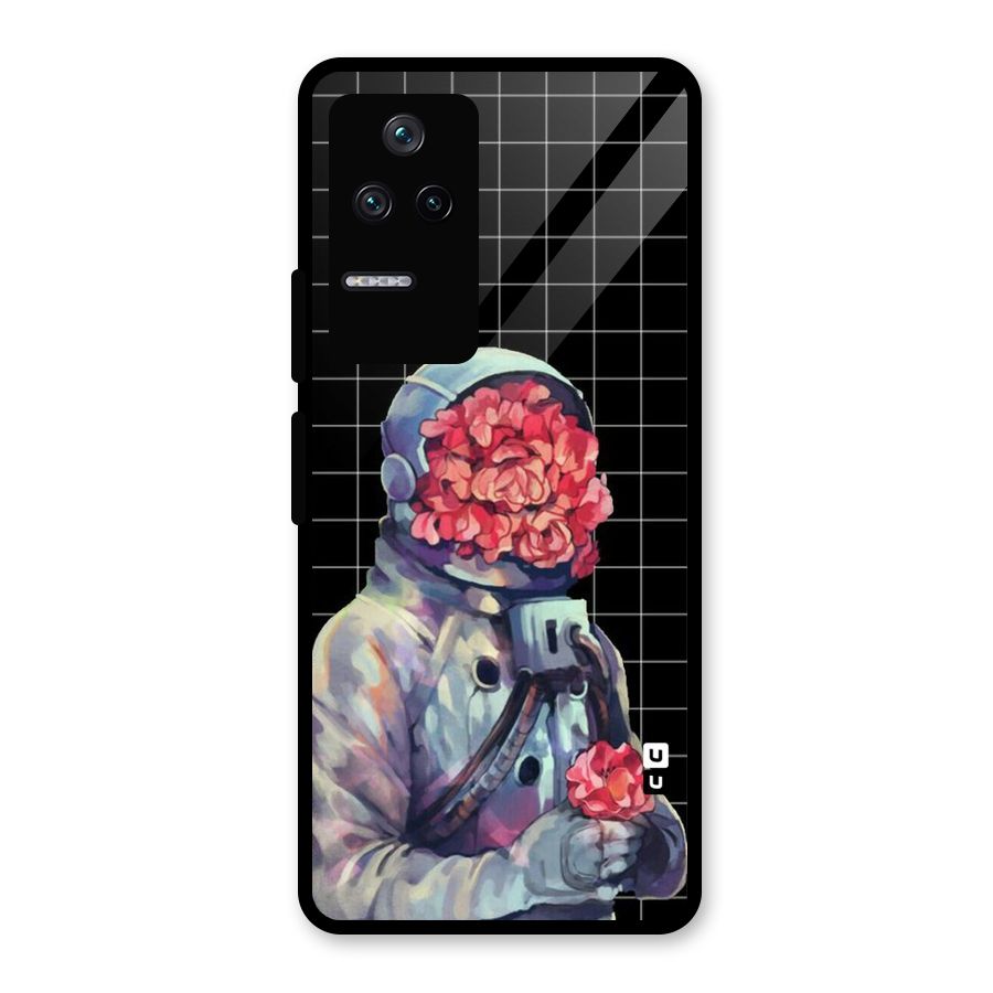Robot Rose Glass Back Case for Poco F4 5G