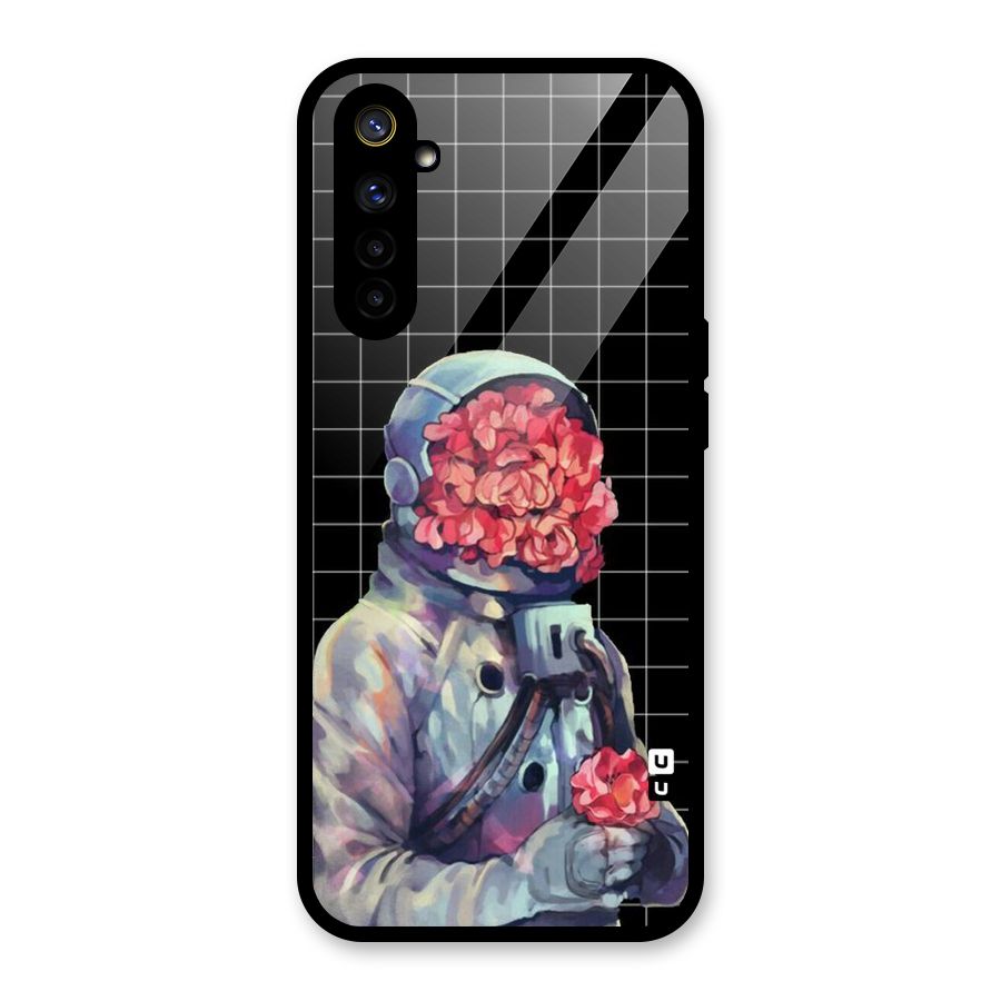 Robot Rose Glass Back Case for Realme 6i