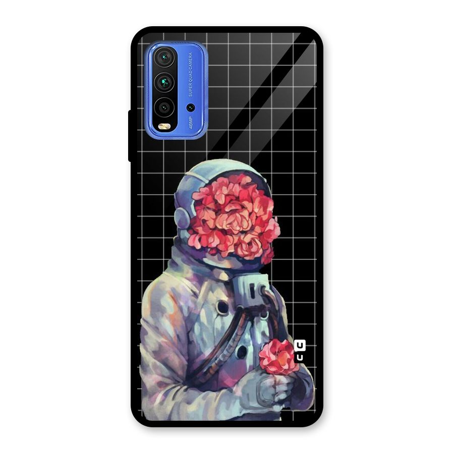 Robot Rose Glass Back Case for Redmi 9 Power