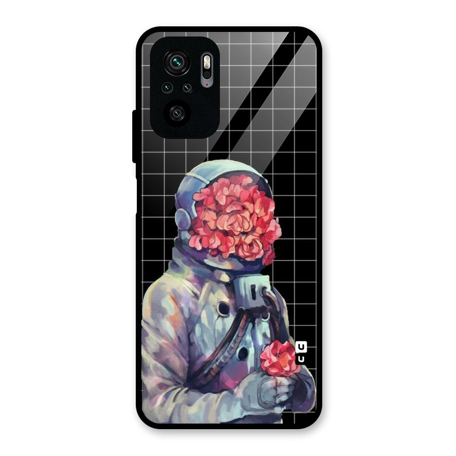 Robot Rose Glass Back Case for Redmi Note 10S