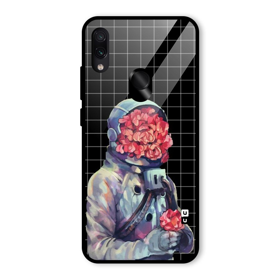 Robot Rose Glass Back Case for Redmi Note 7S