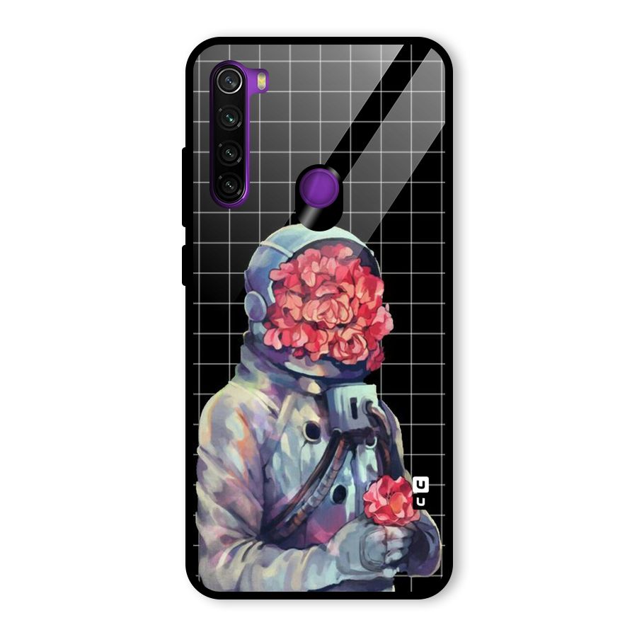 Robot Rose Glass Back Case for Redmi Note 8
