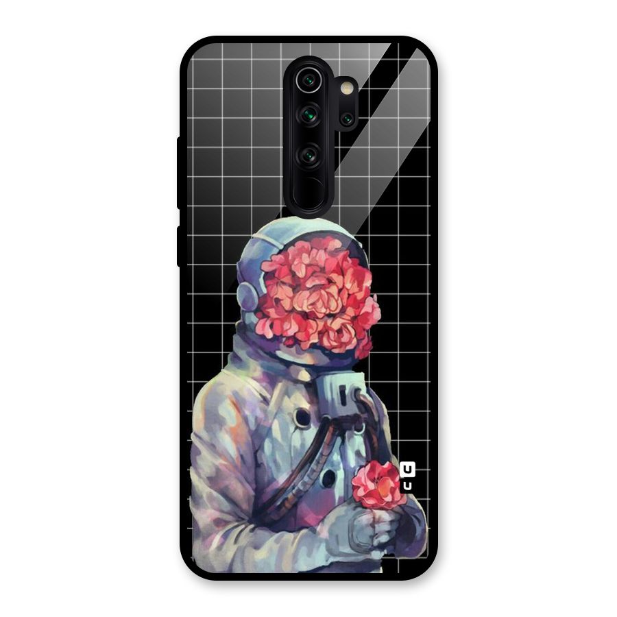 Robot Rose Glass Back Case for Redmi Note 8 Pro