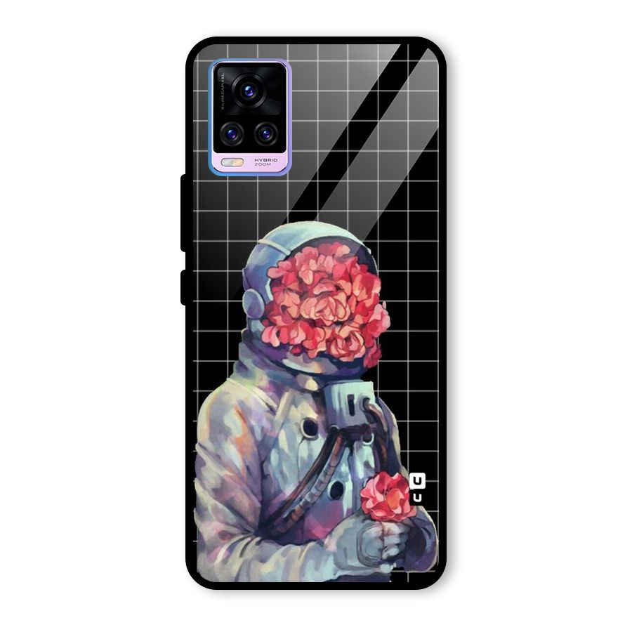 Robot Rose Glass Back Case for Vivo V20 Pro