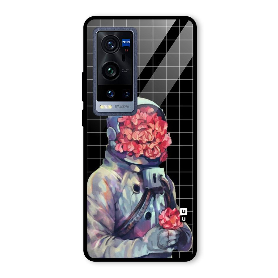 Robot Rose Glass Back Case for Vivo X60 Pro Plus