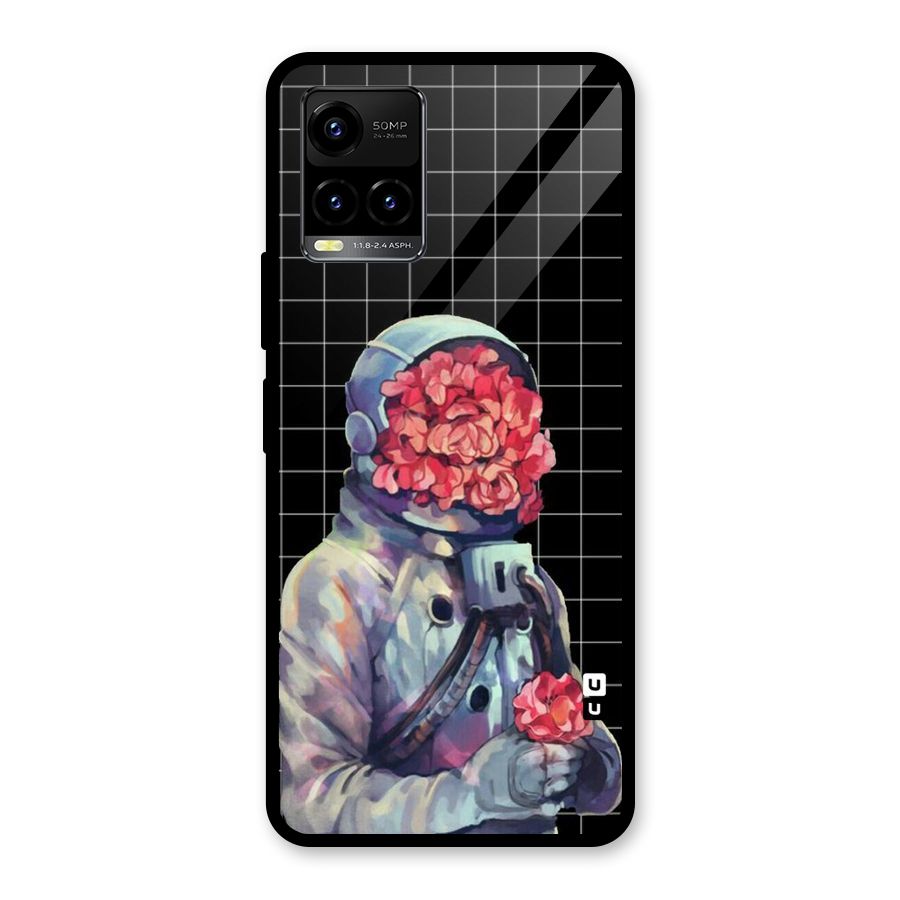 Robot Rose Glass Back Case for Vivo Y21T