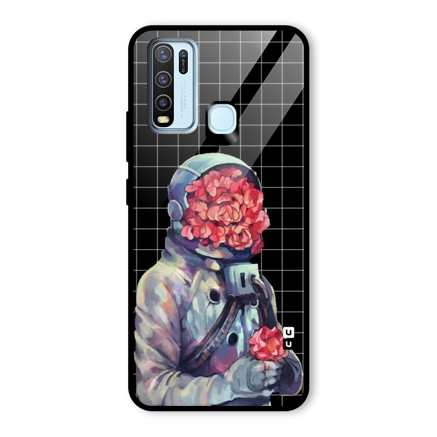 Robot Rose Glass Back Case for Vivo Y50