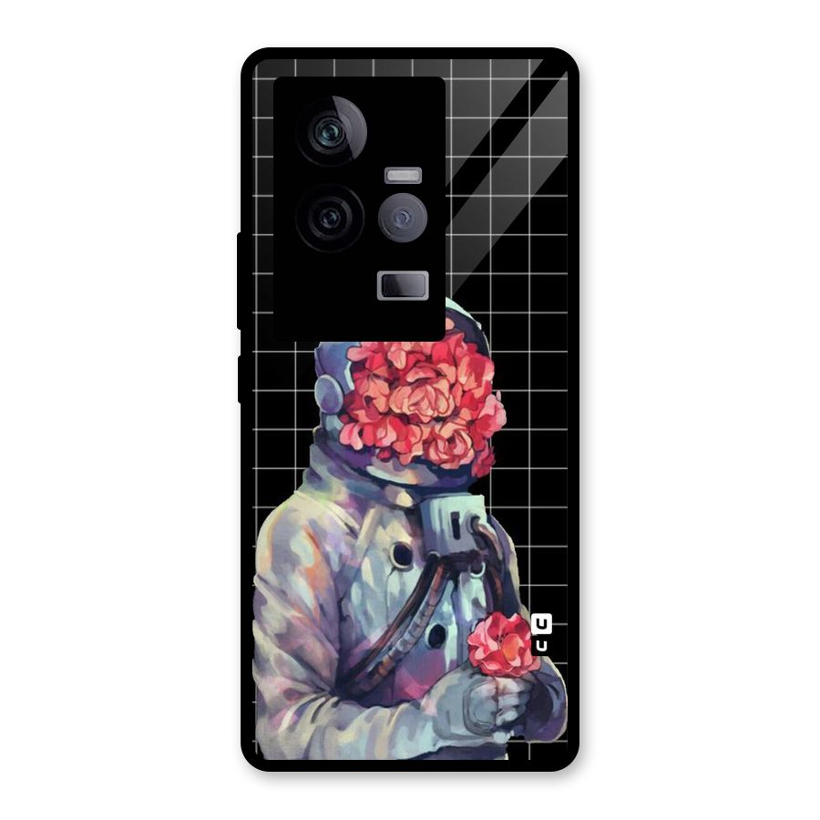 Robot Rose Glass Back Case for Vivo iQOO 11 5G