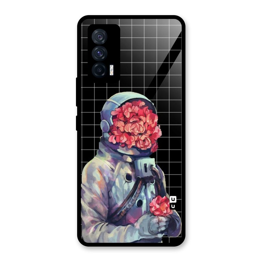 Robot Rose Glass Back Case for Vivo iQOO 7 5G