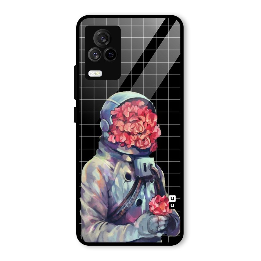Robot Rose Glass Back Case for Vivo iQOO 7 Legend 5G
