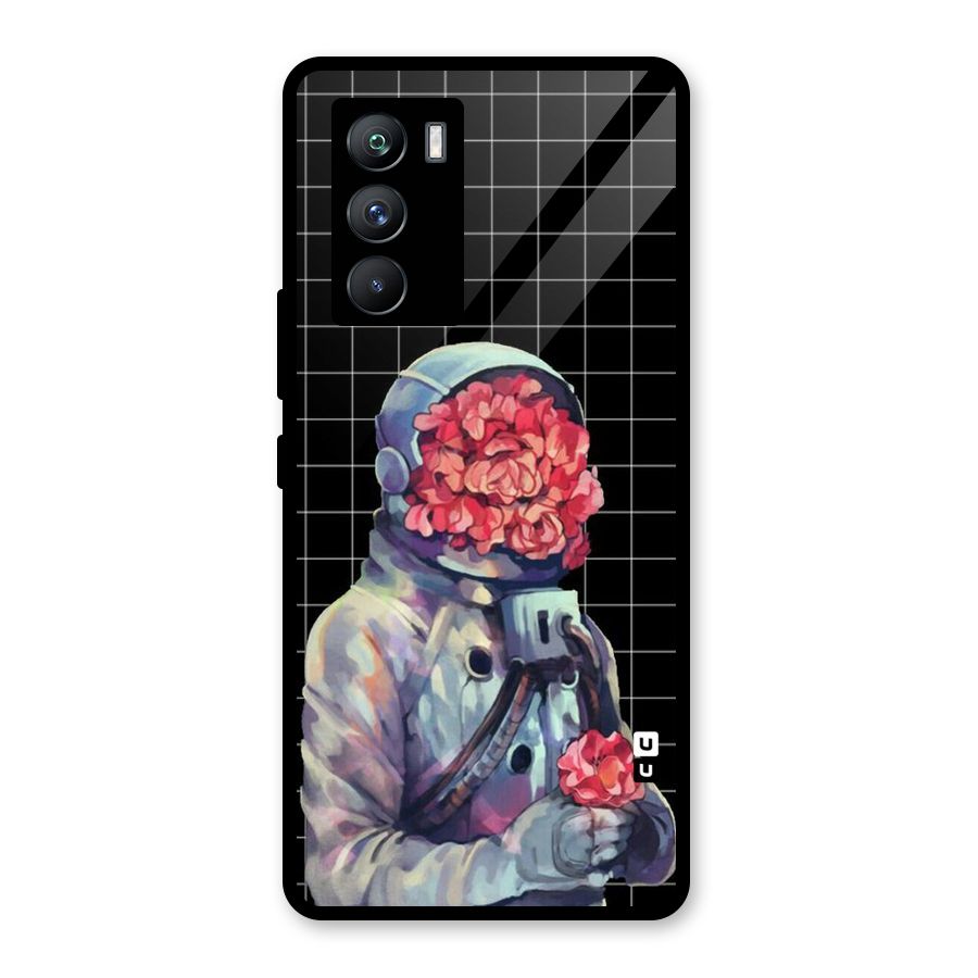 Robot Rose Glass Back Case for Vivo iQOO 9 SE