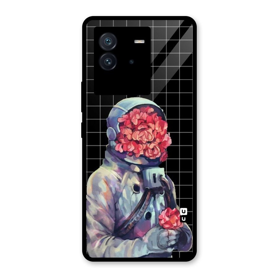 Robot Rose Glass Back Case for Vivo iQOO Neo 6 5G
