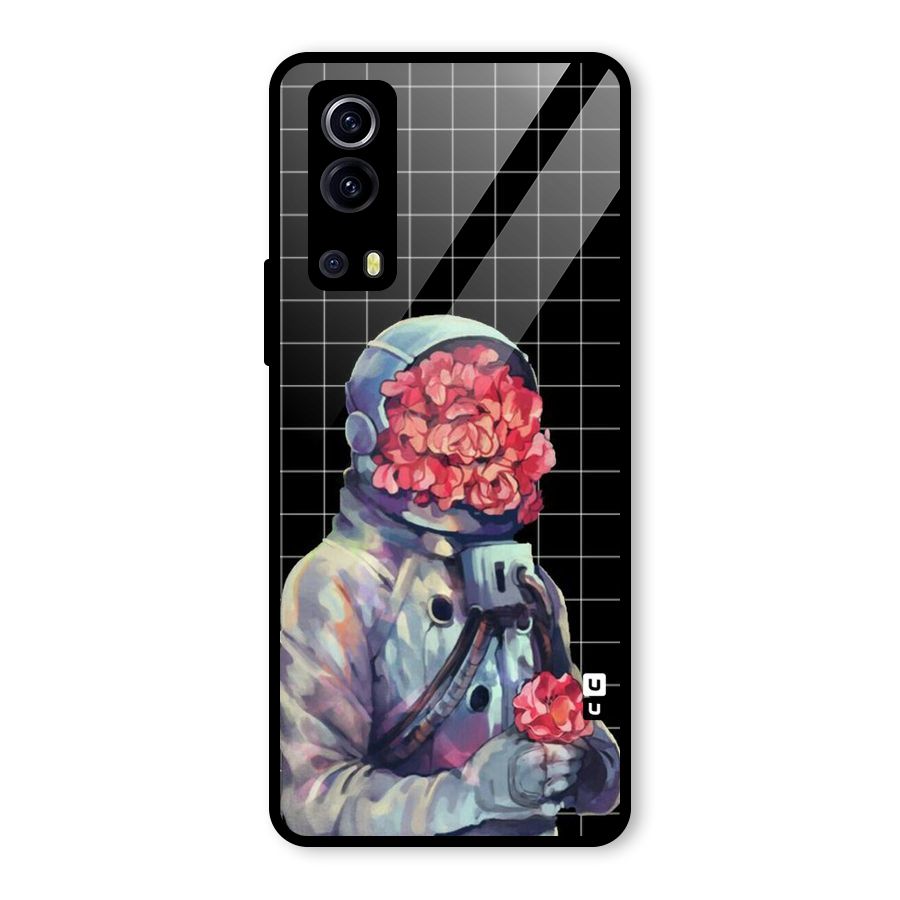 Robot Rose Glass Back Case for Vivo iQOO Z3