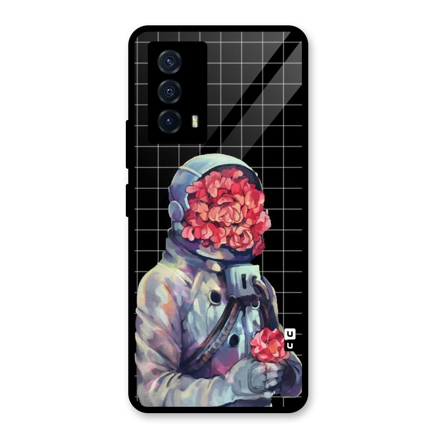 Robot Rose Glass Back Case for Vivo iQOO Z5
