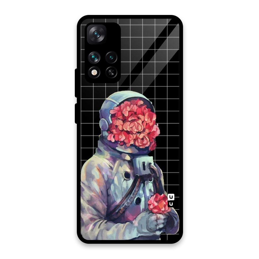 Robot Rose Glass Back Case for Xiaomi 11i HyperCharge 5G