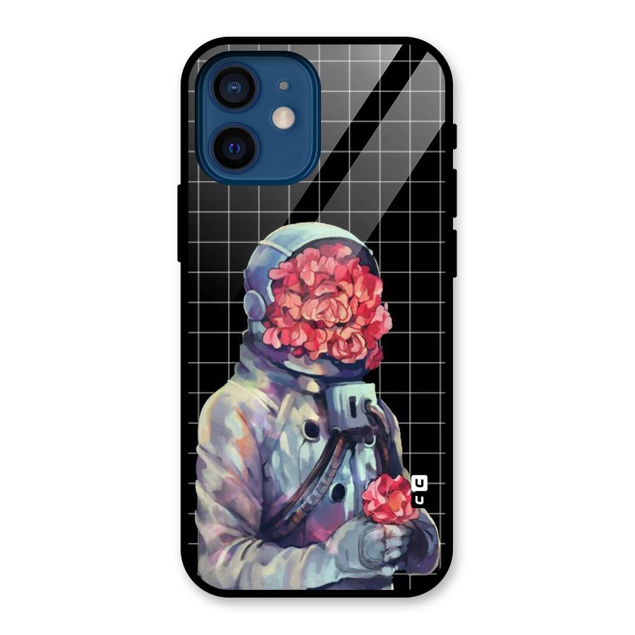 Robot Rose Glass Back Case for iPhone 12 Mini