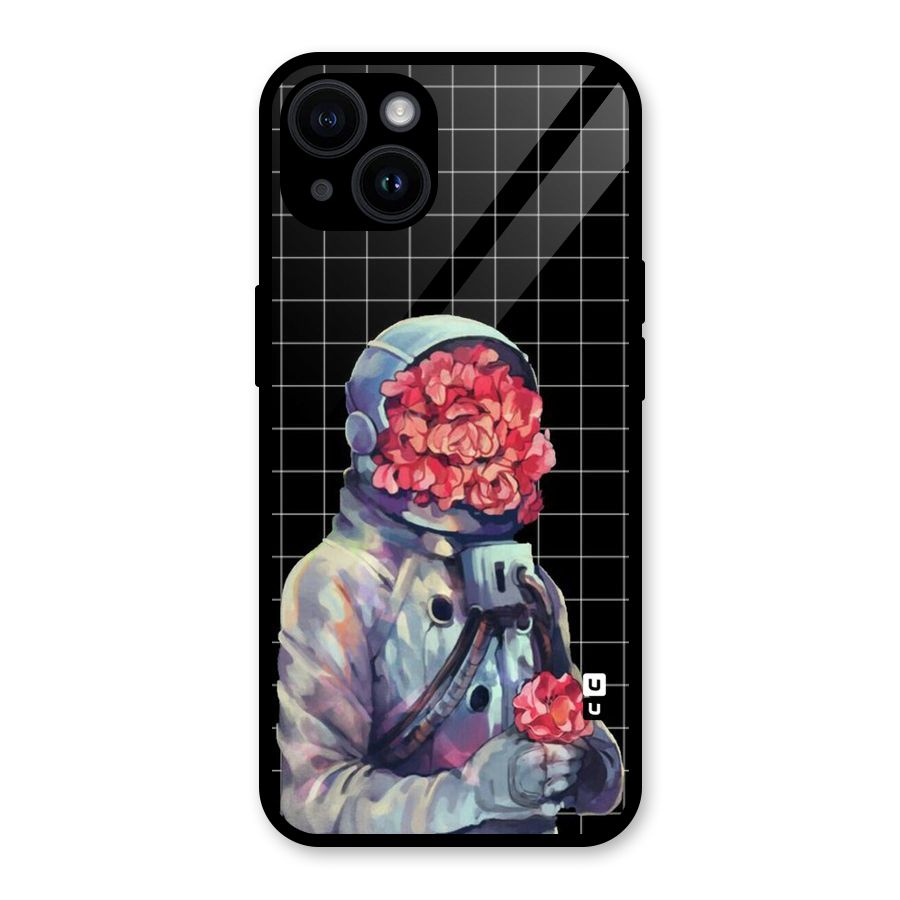 Robot Rose Glass Back Case for iPhone 14