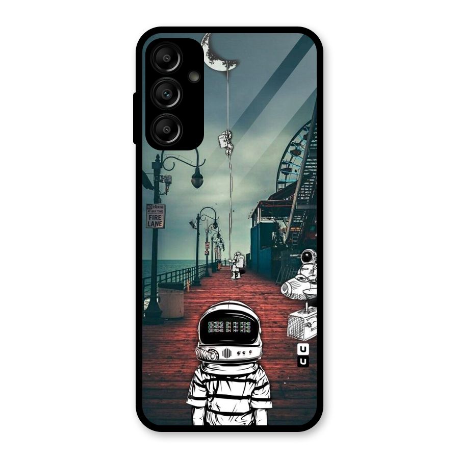 Robotic Design Glass Back Case for Galaxy A14 5G
