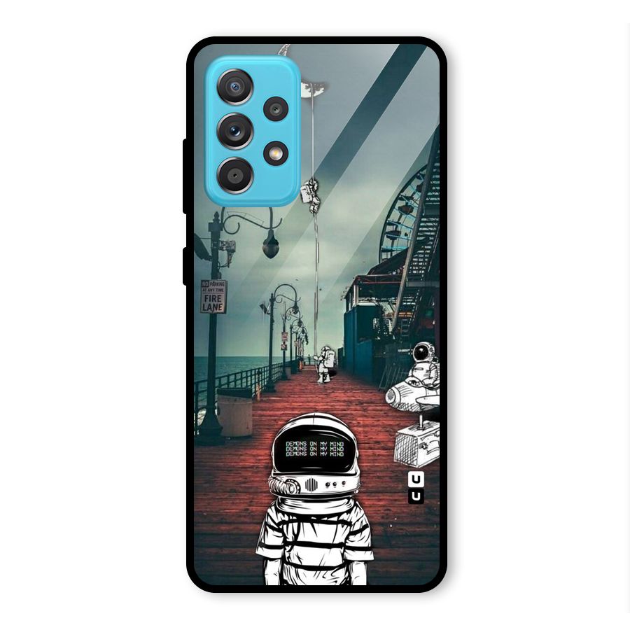 Robotic Design Glass Back Case for Galaxy A52