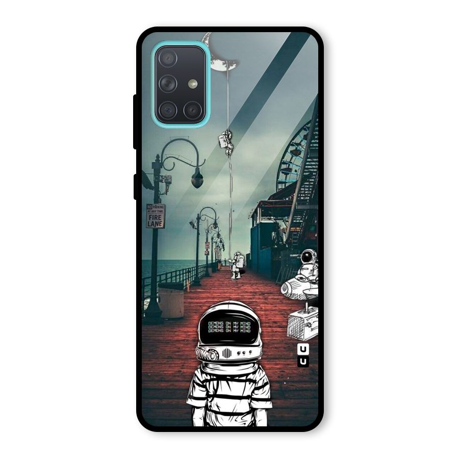 Robotic Design Glass Back Case for Galaxy A71