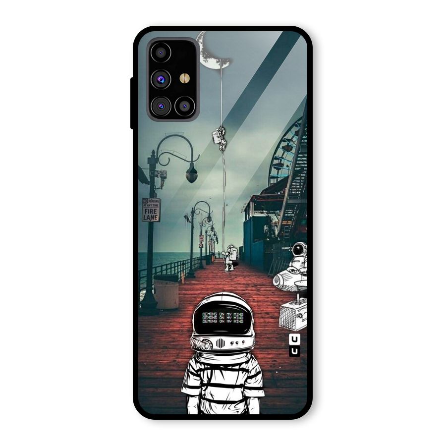 Robotic Design Glass Back Case for Galaxy M31s