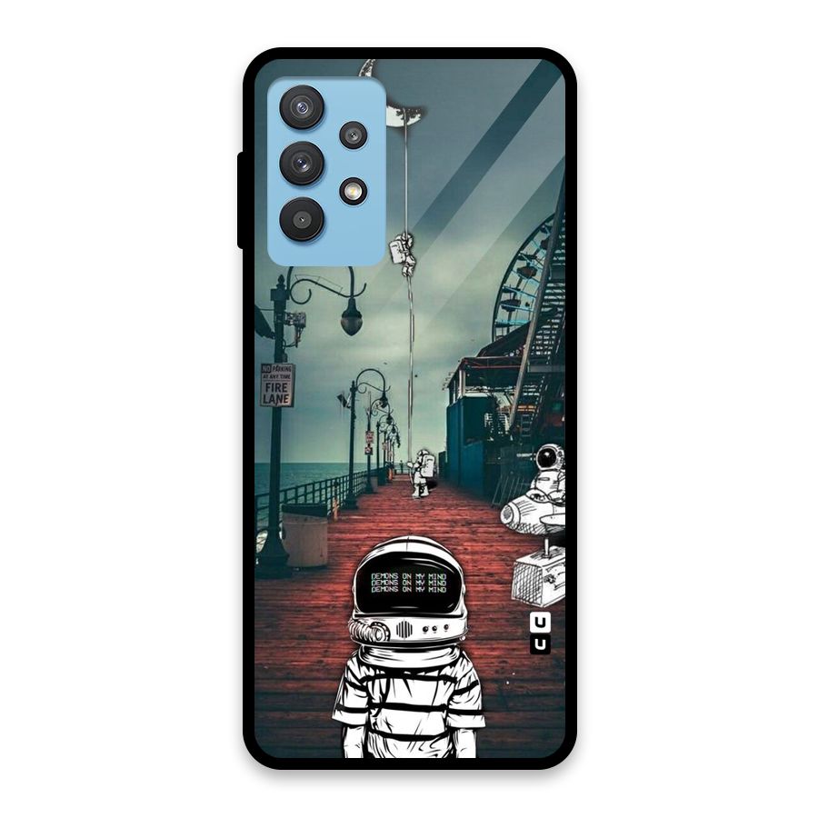 Robotic Design Glass Back Case for Galaxy M32 5G