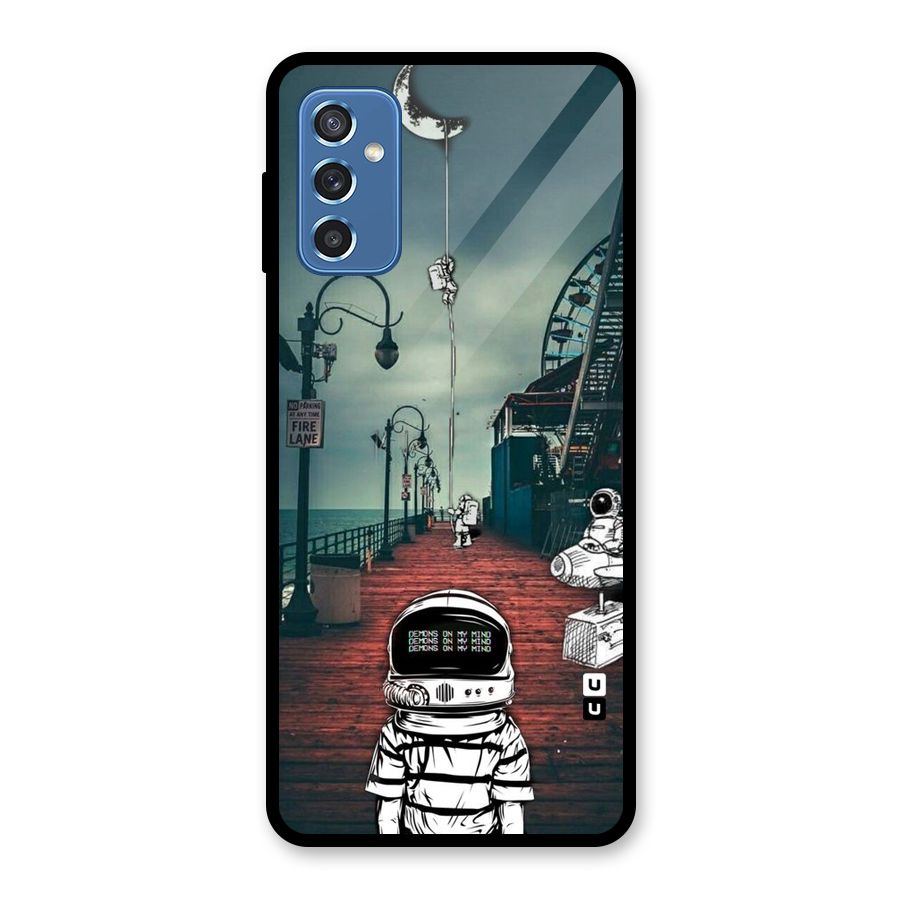 Robotic Design Glass Back Case for Galaxy M52 5G