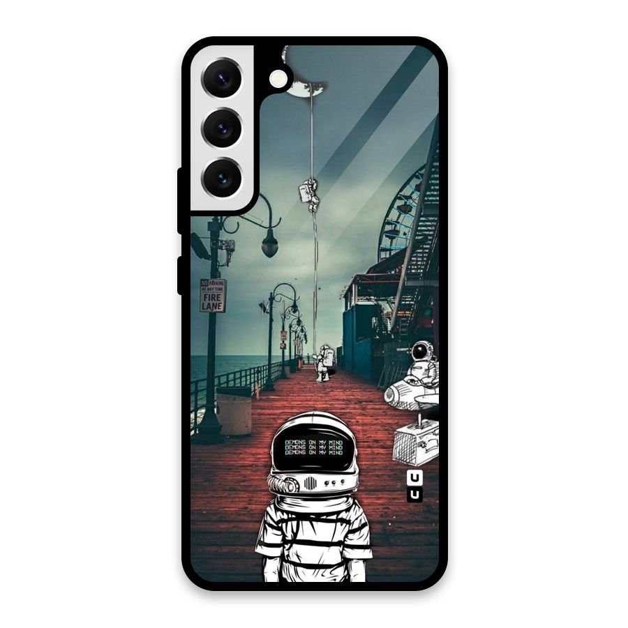 Robotic Design Glass Back Case for Galaxy S22 Plus 5G
