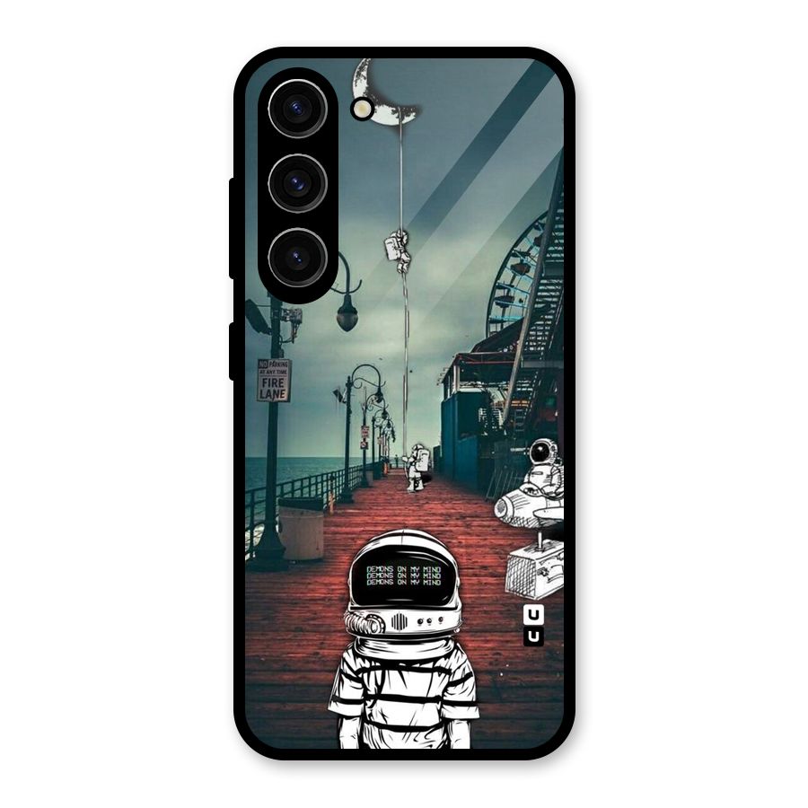 Robotic Design Glass Back Case for Galaxy S23