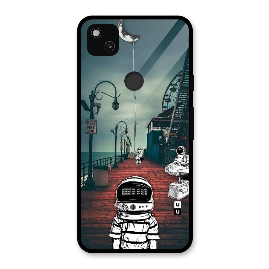 Robotic Design Glass Back Case for Google Pixel 4a