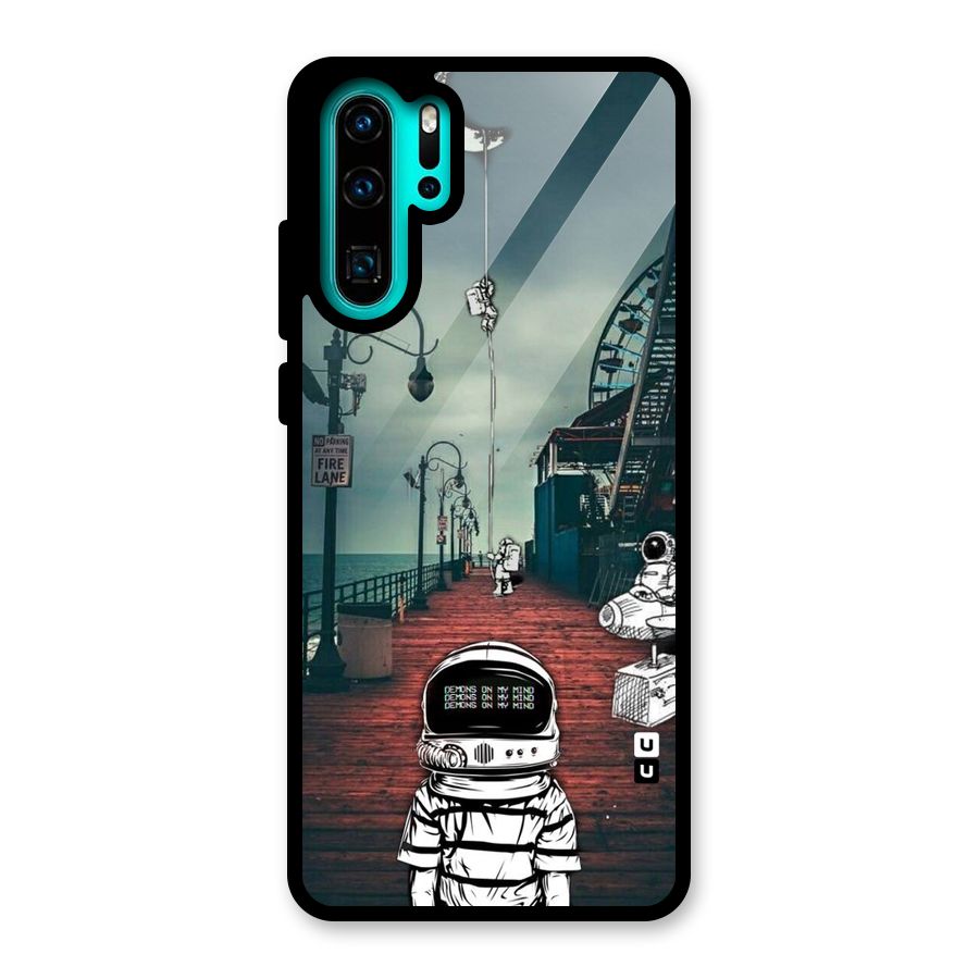 Robotic Design Glass Back Case for Huawei P30 Pro