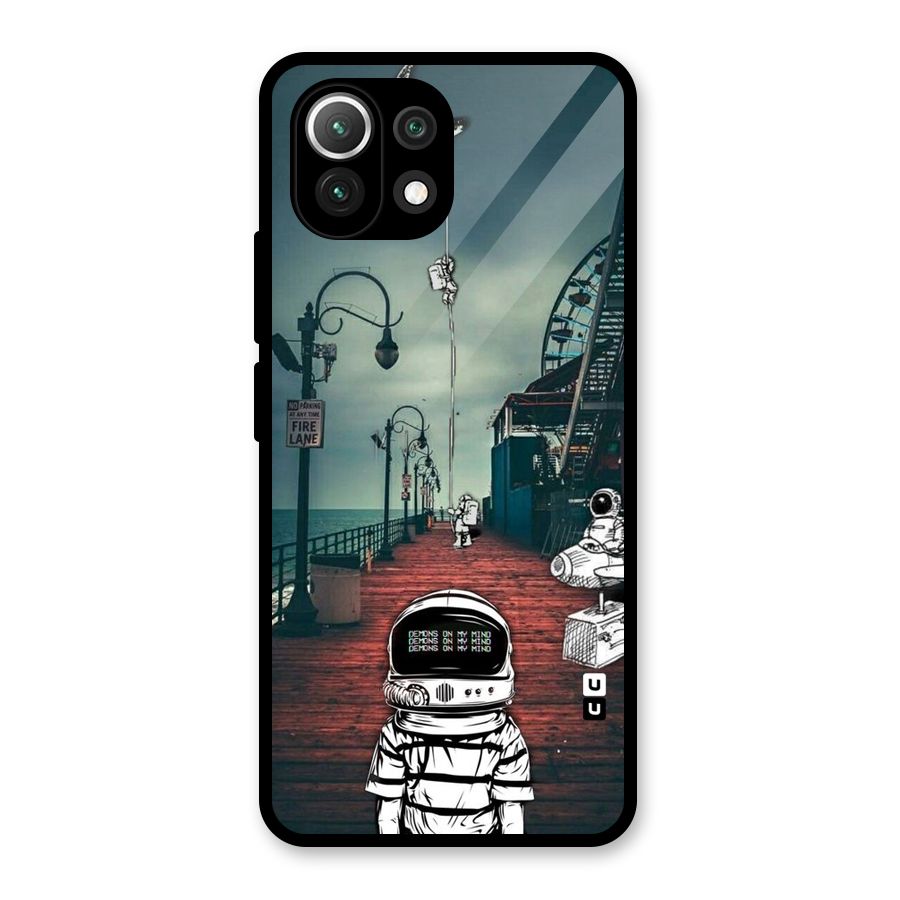 Robotic Design Glass Back Case for Mi 11 Lite