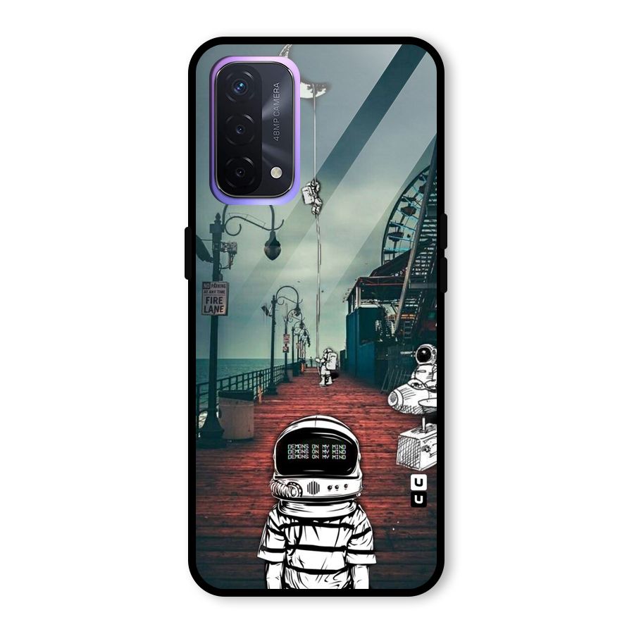 Robotic Design Glass Back Case for Oppo A74 5G