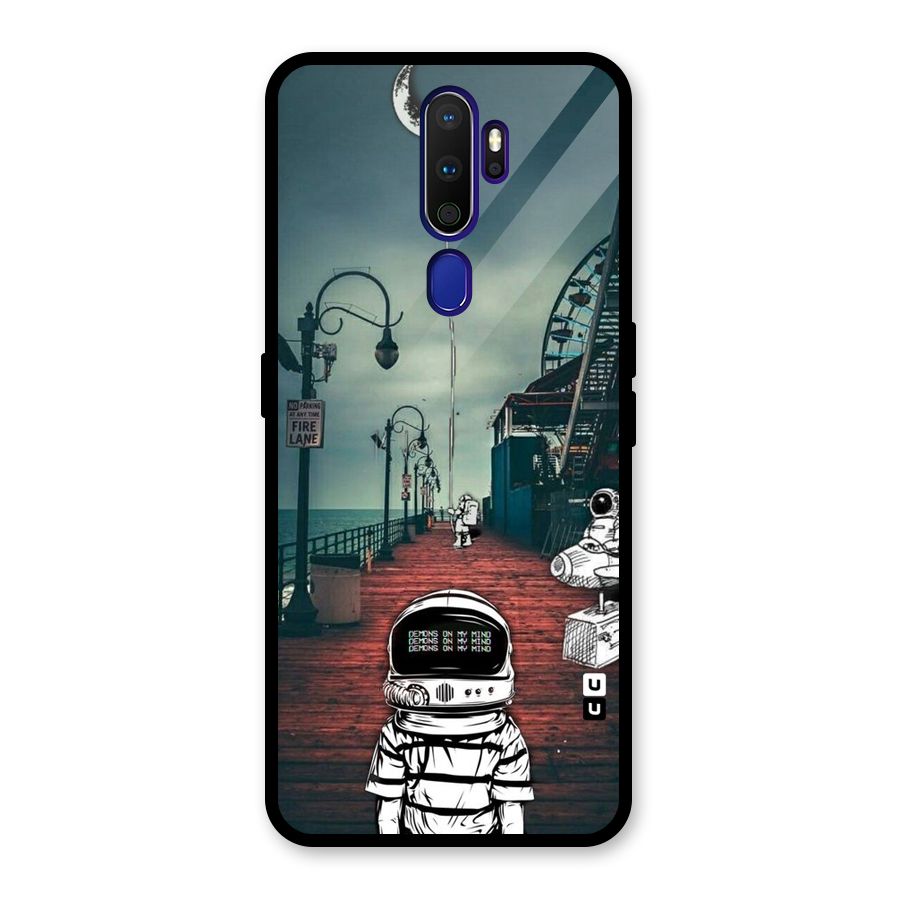 Robotic Design Glass Back Case for Oppo A9 (2020)