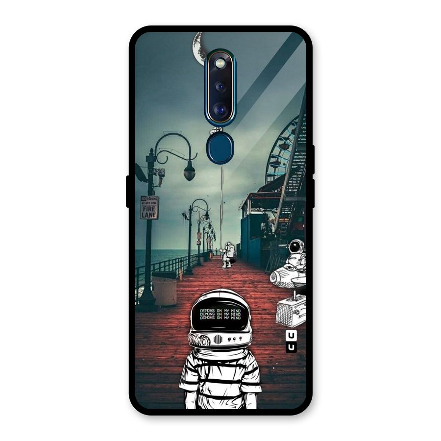 Robotic Design Glass Back Case for Oppo F11 Pro