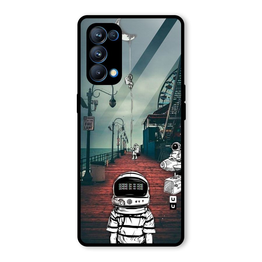 Robotic Design Glass Back Case for Oppo Reno5 Pro 5G