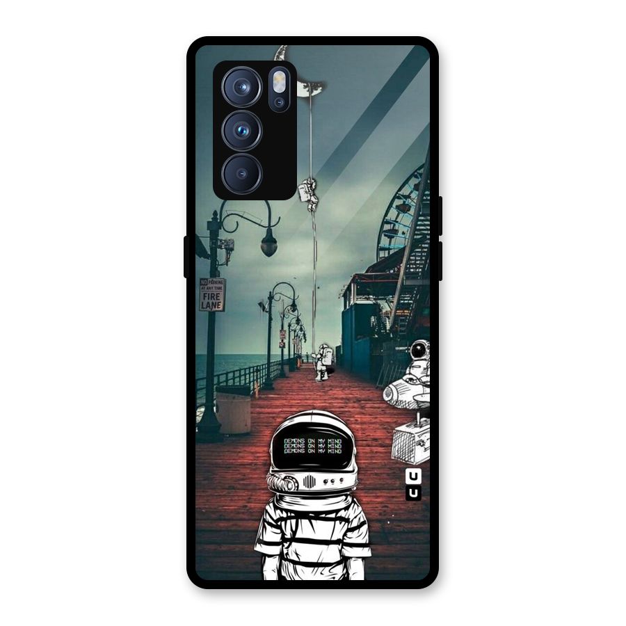 Robotic Design Glass Back Case for Oppo Reno6 Pro 5G