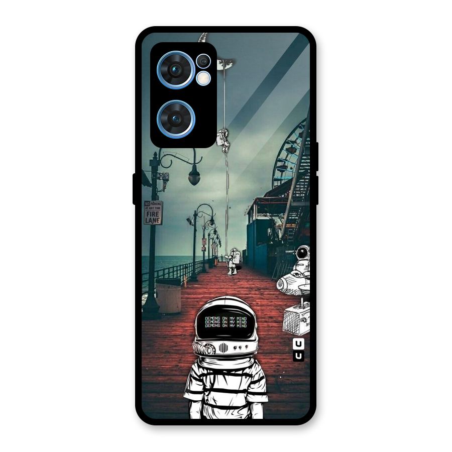 Robotic Design Glass Back Case for Oppo Reno7 5G