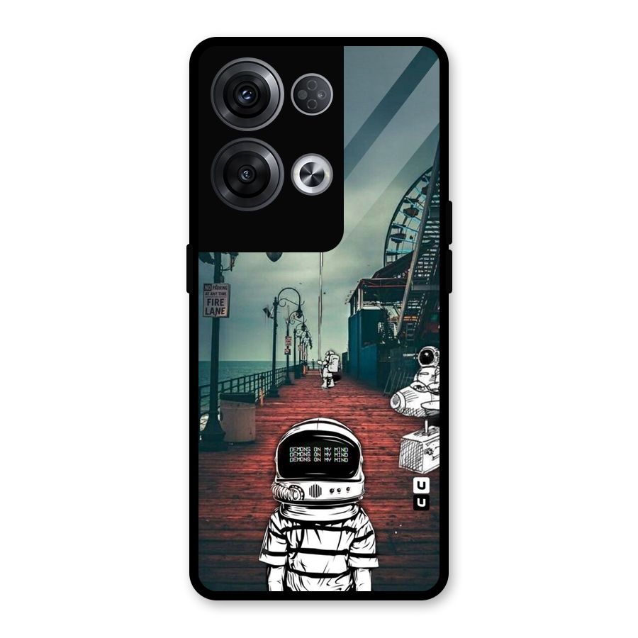 Robotic Design Glass Back Case for Oppo Reno8 Pro 5G