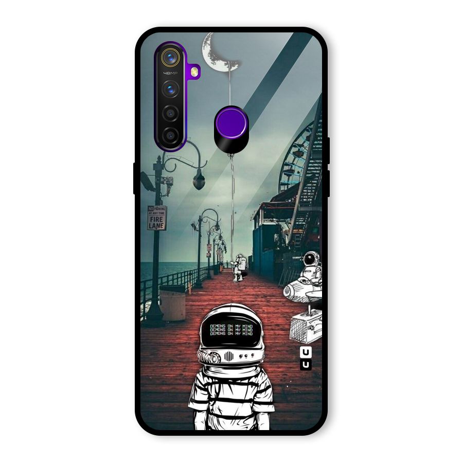 Robotic Design Glass Back Case for Realme 5 Pro