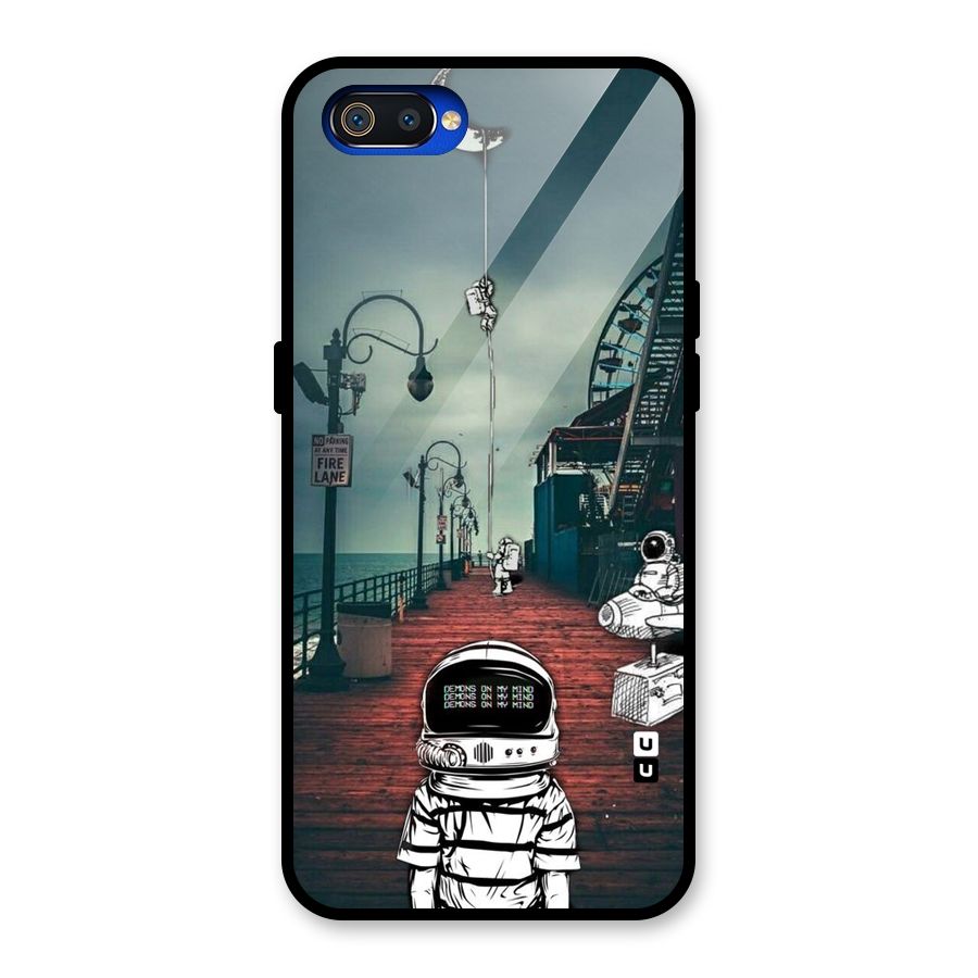 Robotic Design Glass Back Case for Realme C2
