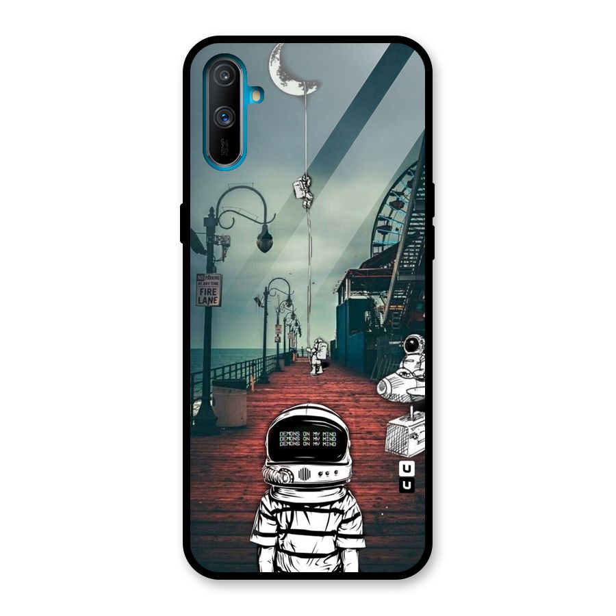 Robotic Design Glass Back Case for Realme C3