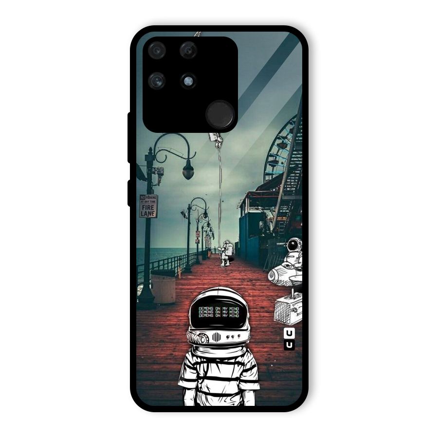 Robotic Design Glass Back Case for Realme Narzo 50A