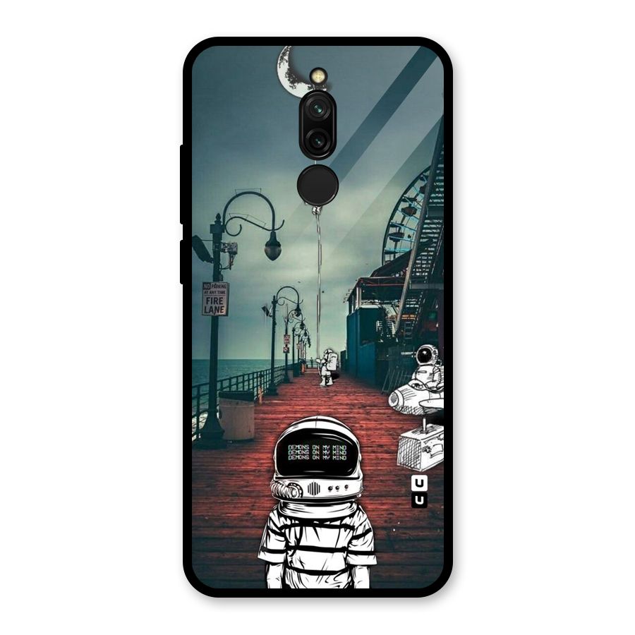 Robotic Design Glass Back Case for Redmi 8