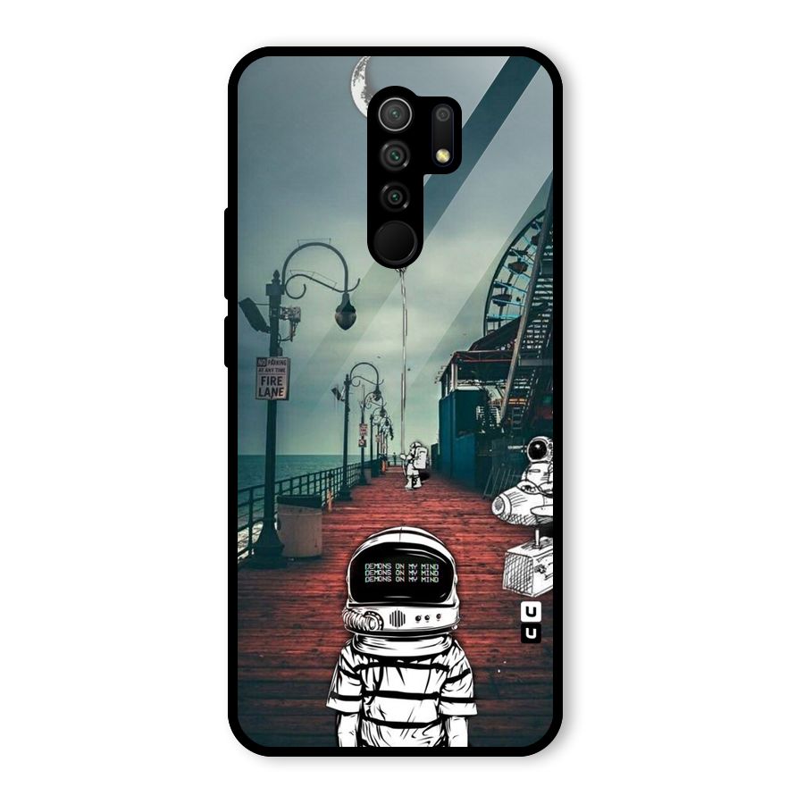 Robotic Design Glass Back Case for Redmi 9 Prime