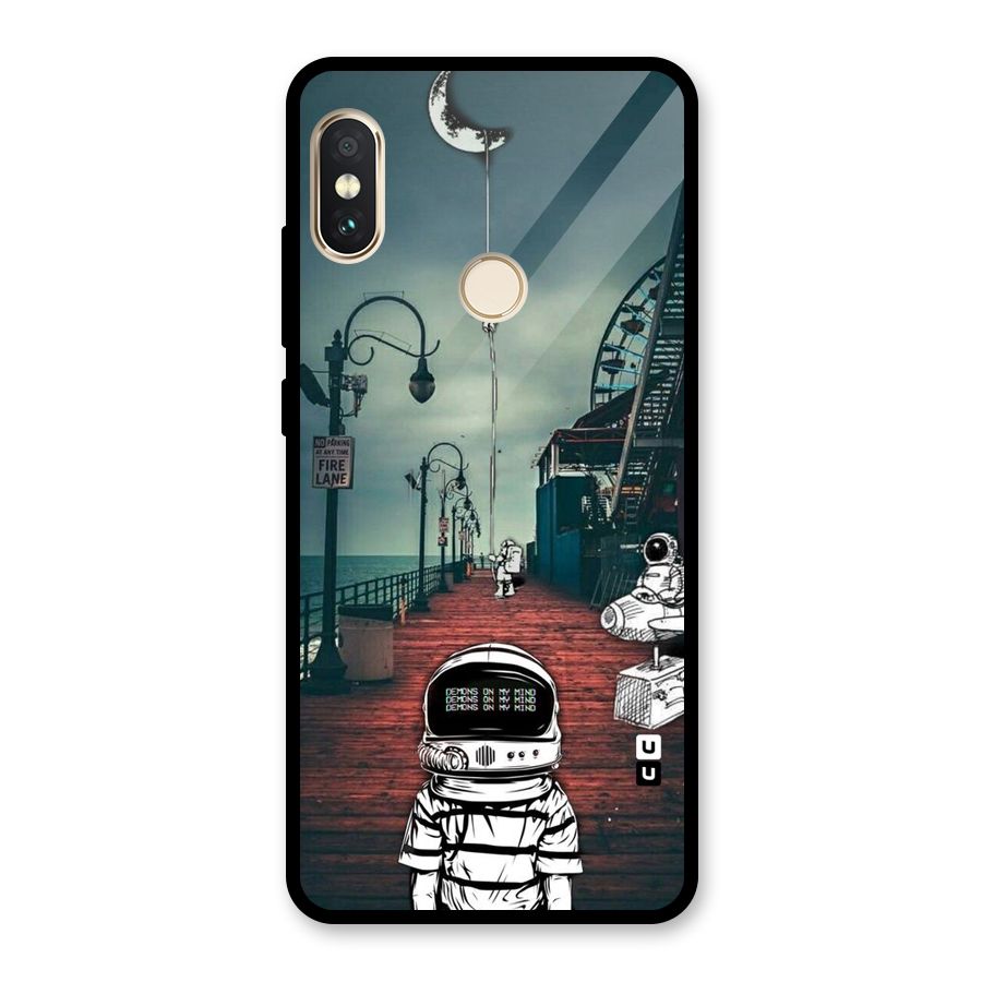 Robotic Design Glass Back Case for Redmi Note 5 Pro