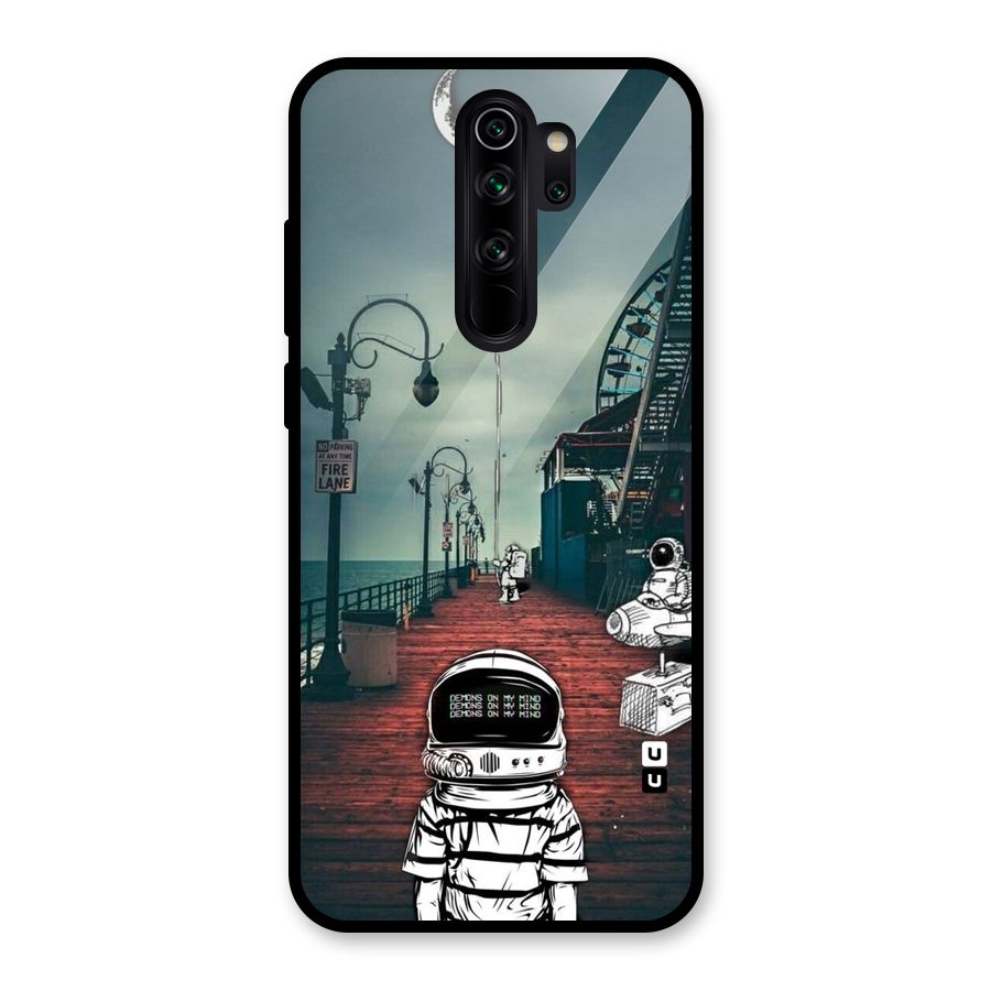 Robotic Design Glass Back Case for Redmi Note 8 Pro